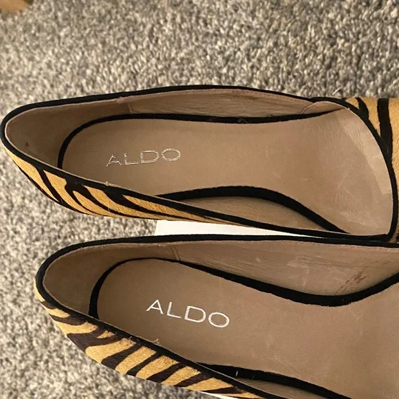 Zebra Print Calf Hair Heels - Picture 3 of 10